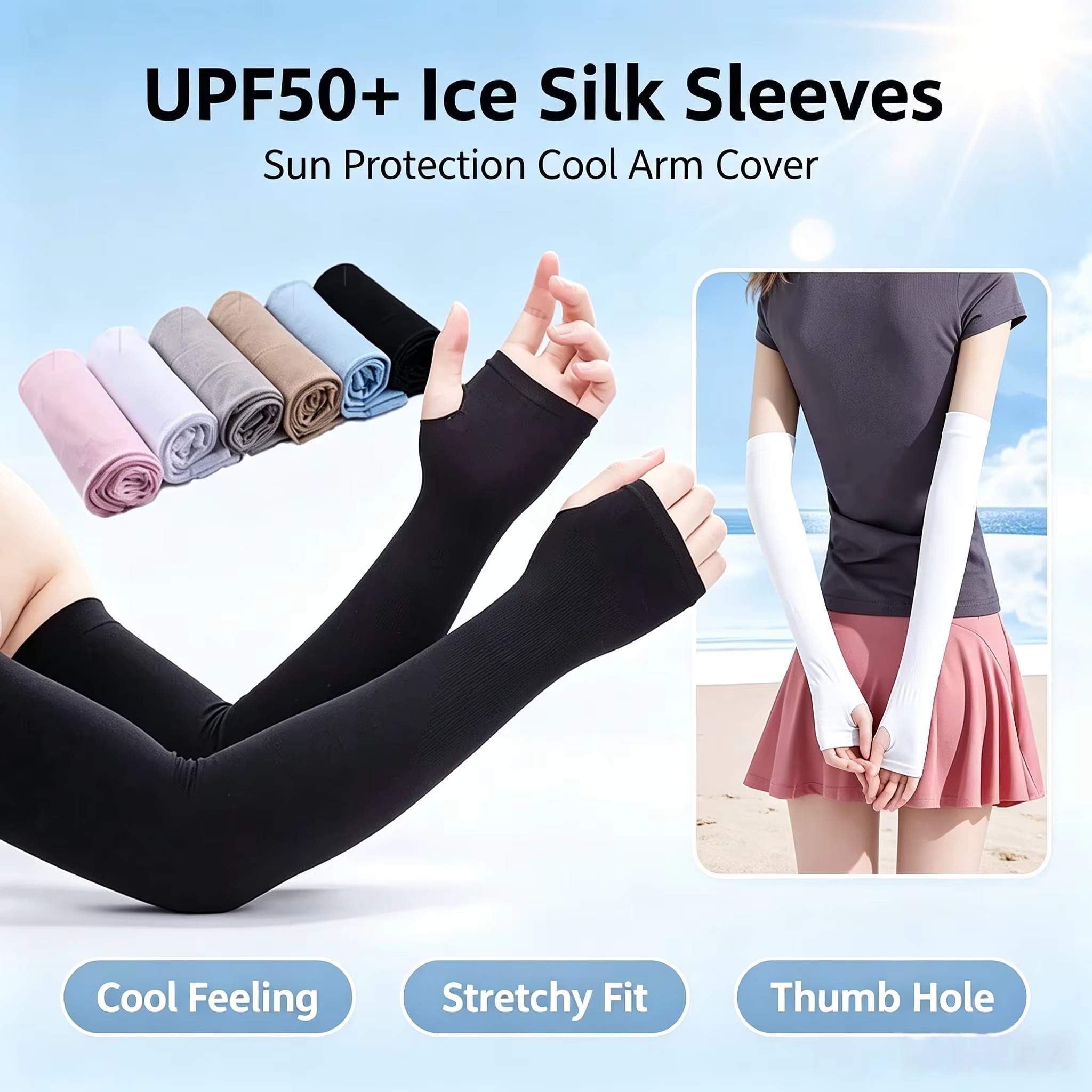 Running Gear On - Sarung Tangan Anti UV untuk Bersepeda,