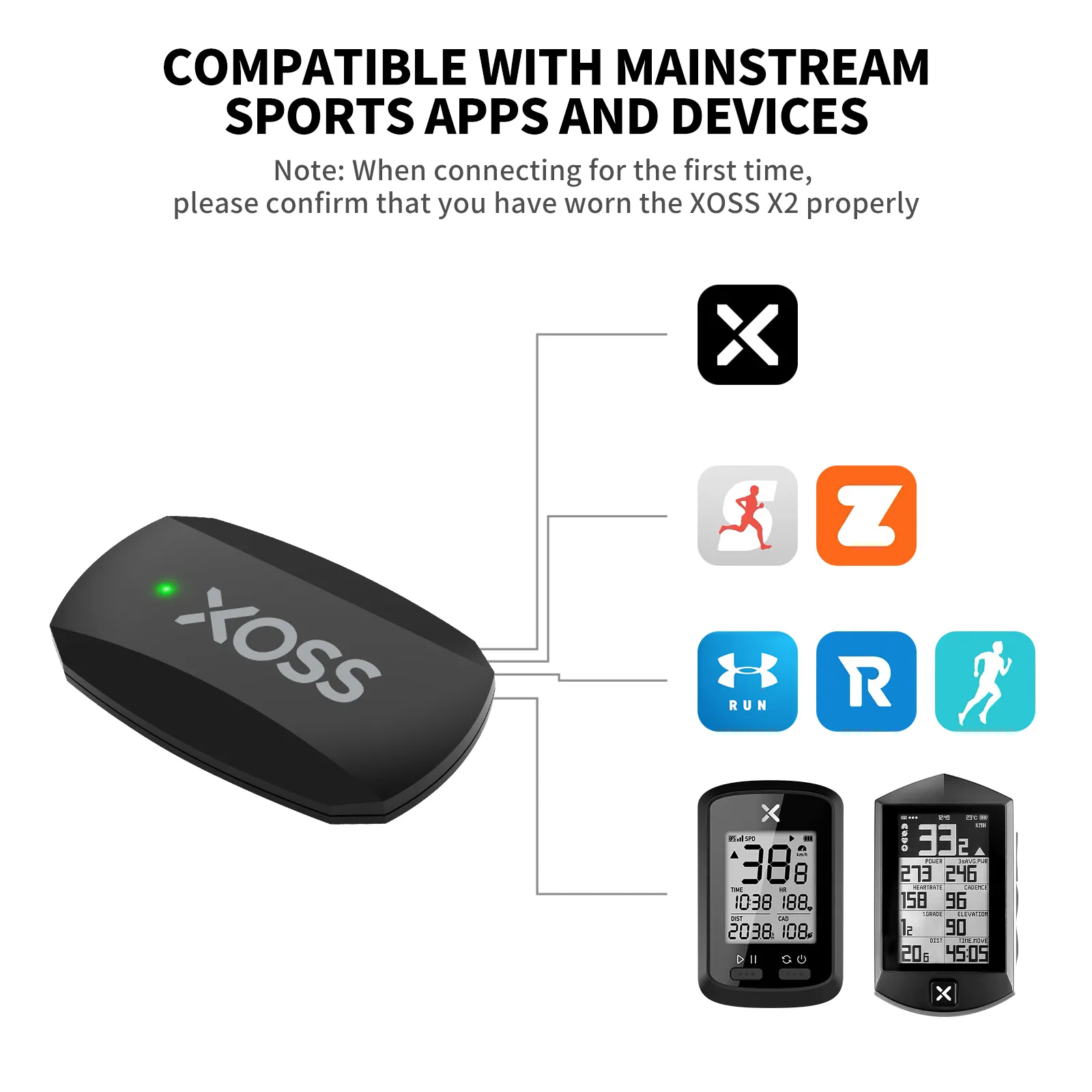 Koleksi AliExpress XOSS X2 tal - Heart Rate Strap Chest ulasan dan harga