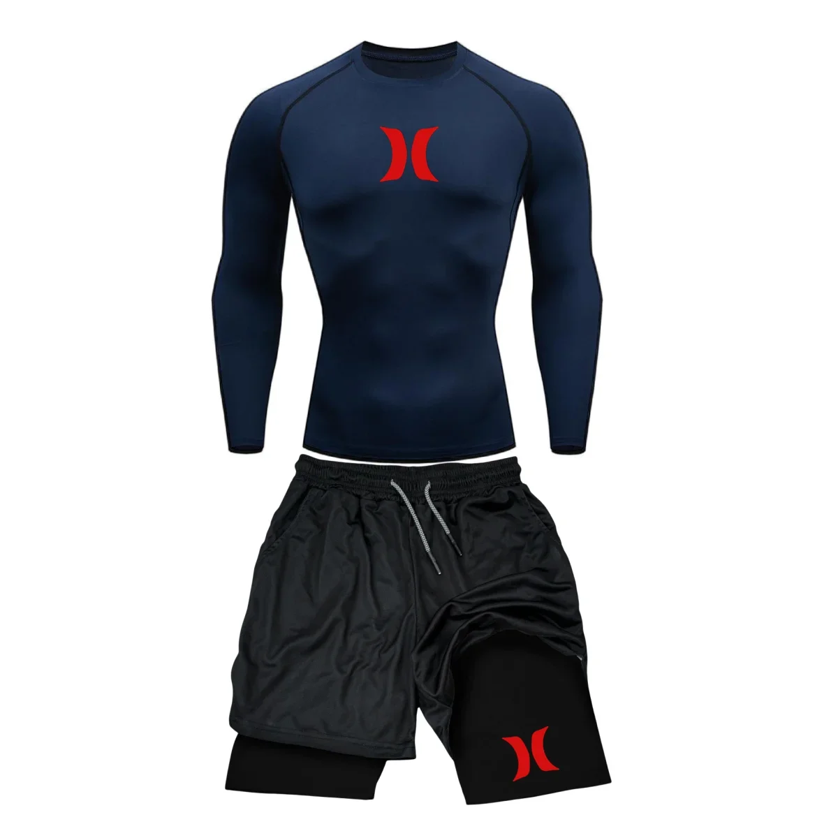 Setelan Lari Kompresi Pria Cel - Running Jogging Gear ulasan dan harga